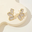 Pendientes de Botón Flor de Esmalte