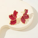 Pendientes de Botón Flor de Esmalte