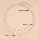 Collar Multicapa Gold Sparkling – Triple Cadena de Clavícula con Perlas