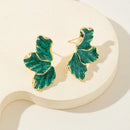 Pendientes de Botón Flor de Esmalte