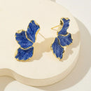 Pendientes de Botón Flor de Esmalte